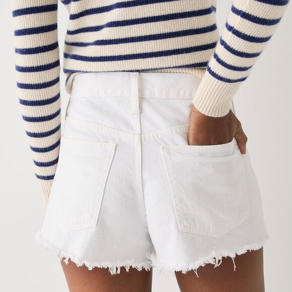 J. Crew White denim cut off distressed frayed shorts (size 30) - Picture 6 of 10